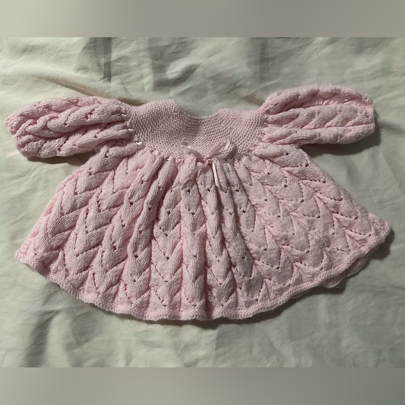 🎁Homemade Knitted Baby Dress🎁 - Picture 1 of 4